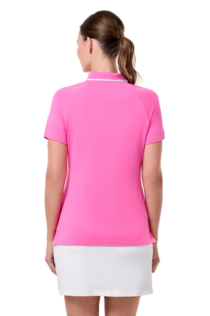 Women's Short Sleeve Sports Polo | Tulip Pink position-4