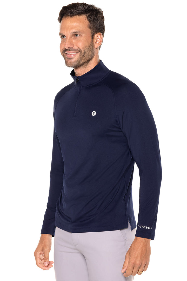 Men's Golf Pullover | Navy position-2