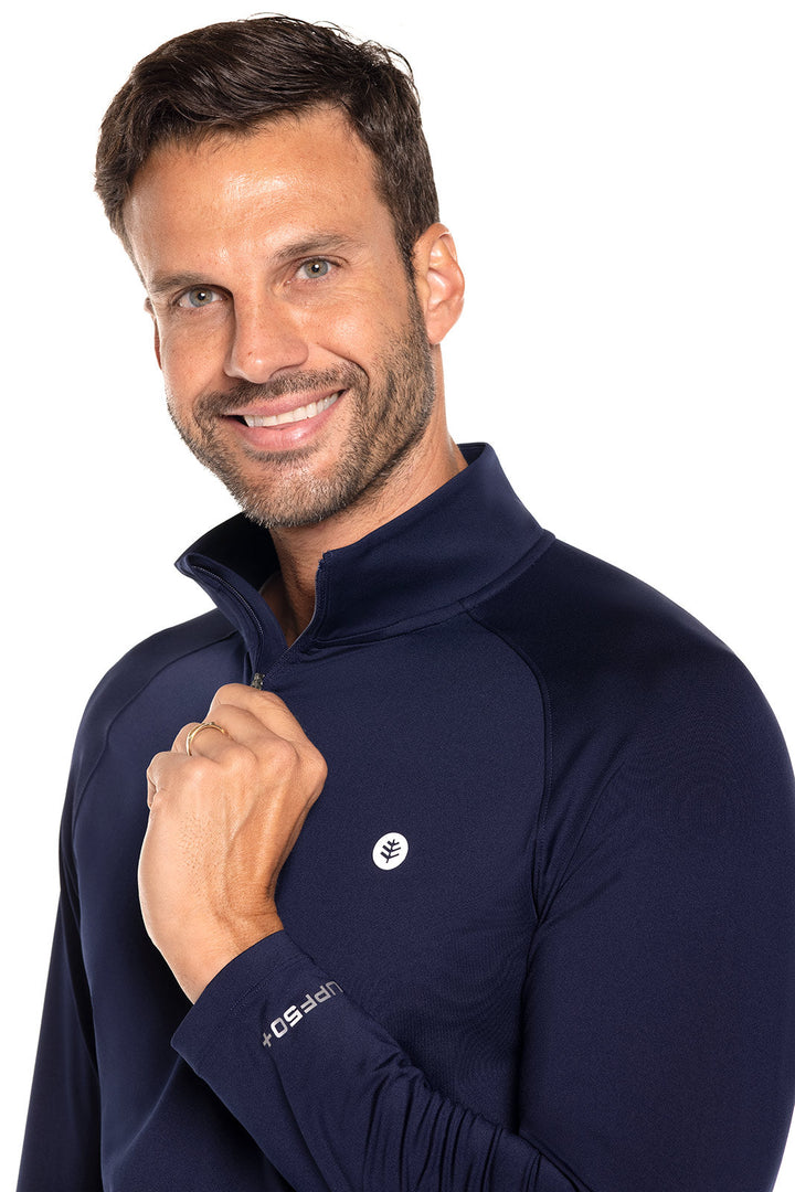 Men's Golf Pullover | Navy position-6