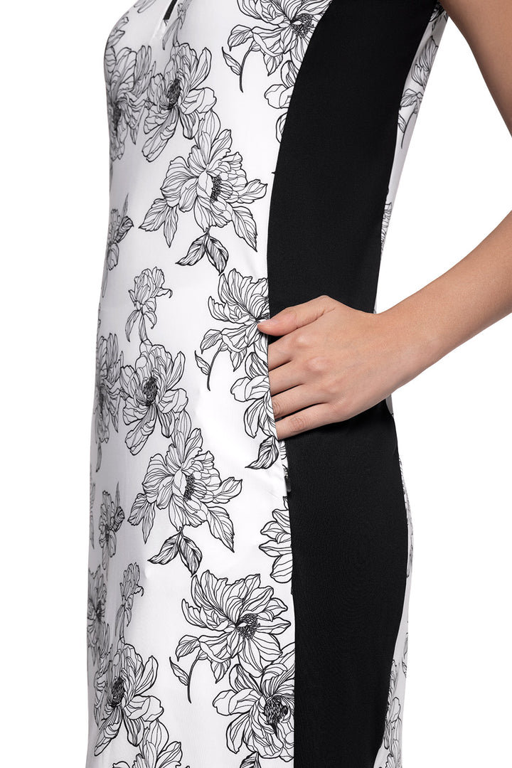 Golf Dress | White/Black Perfect Peony position-4