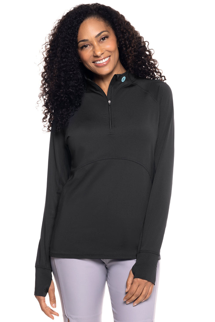 Women's Golf Pullover | Black position-1