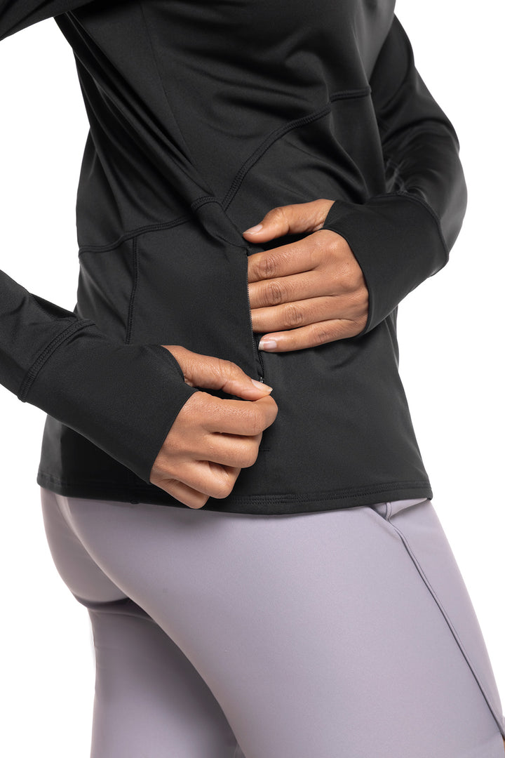 Women's Golf Pullover | Black position-4
