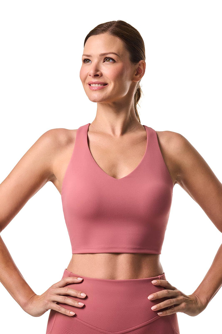 Yoga Sports Bra | Terracotta Rose position-3