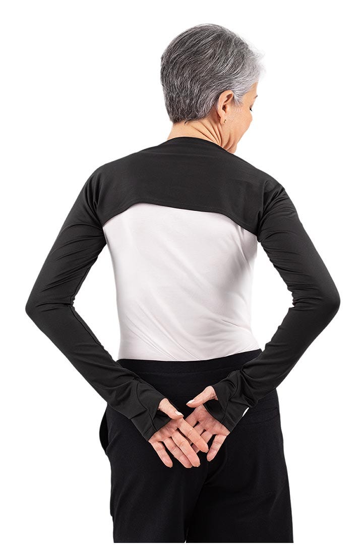 Women's UV Shoulder Sleeves | Black position-2