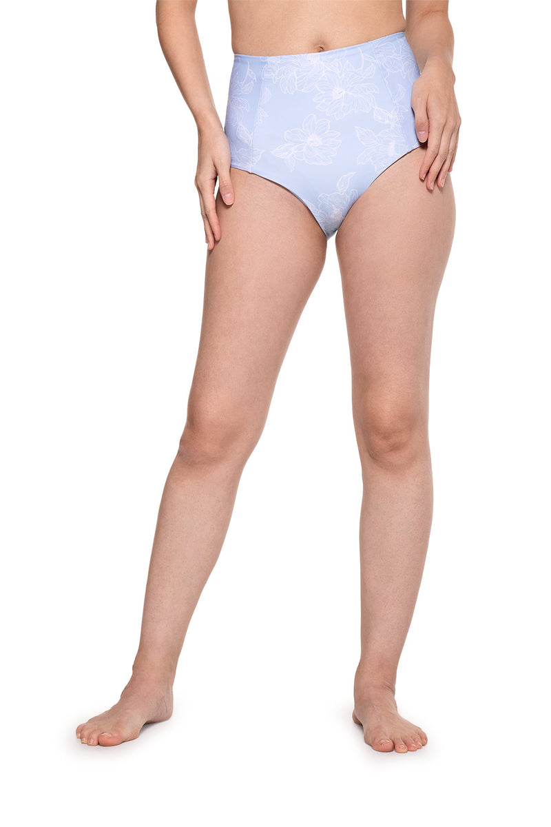 Women's High Rise Swim Bottoms | Skyride Perfect Peony