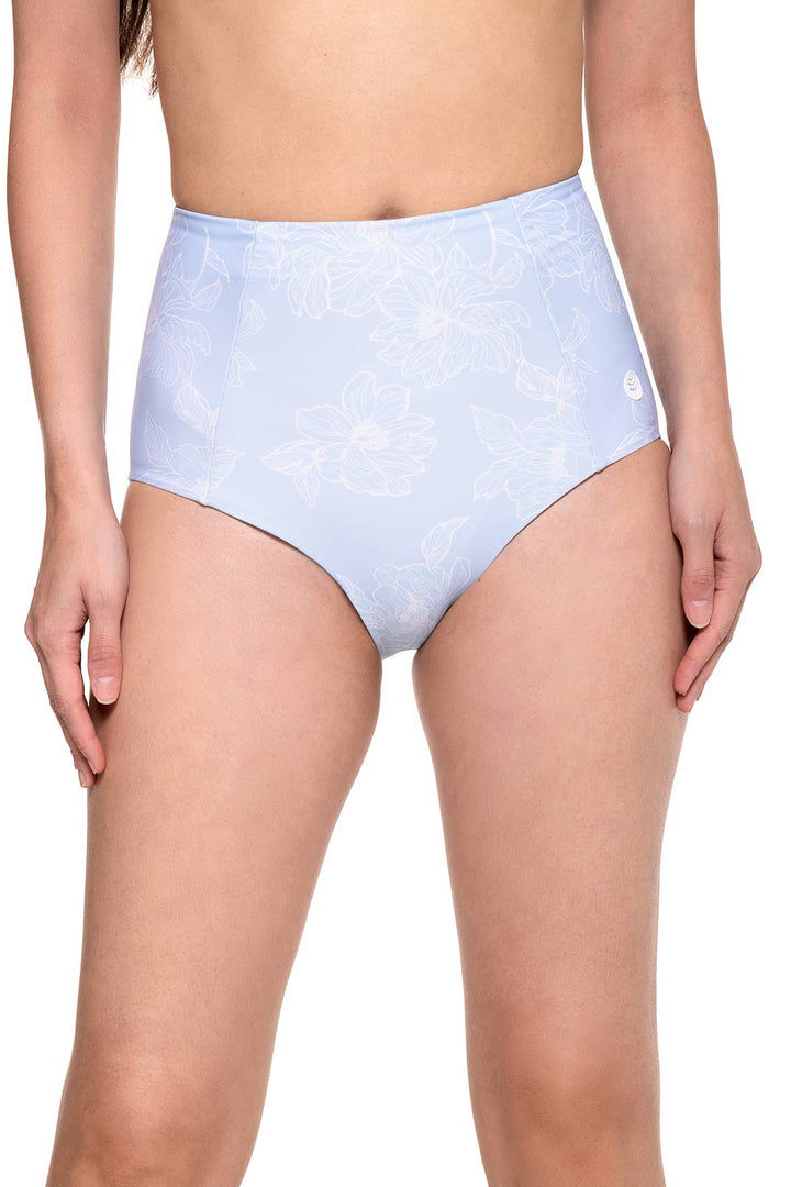 Women's High Rise Swim Bottoms | Skyride Perfect Peony position-5