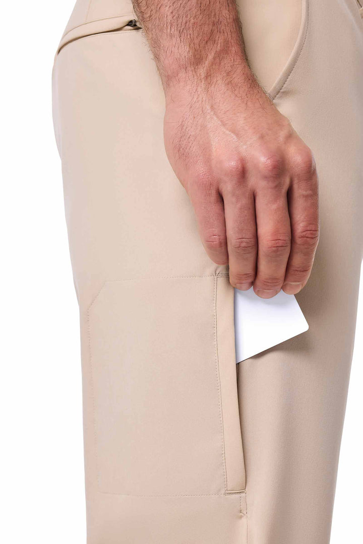 Men's Travel Pants | Pale Khaki position-6