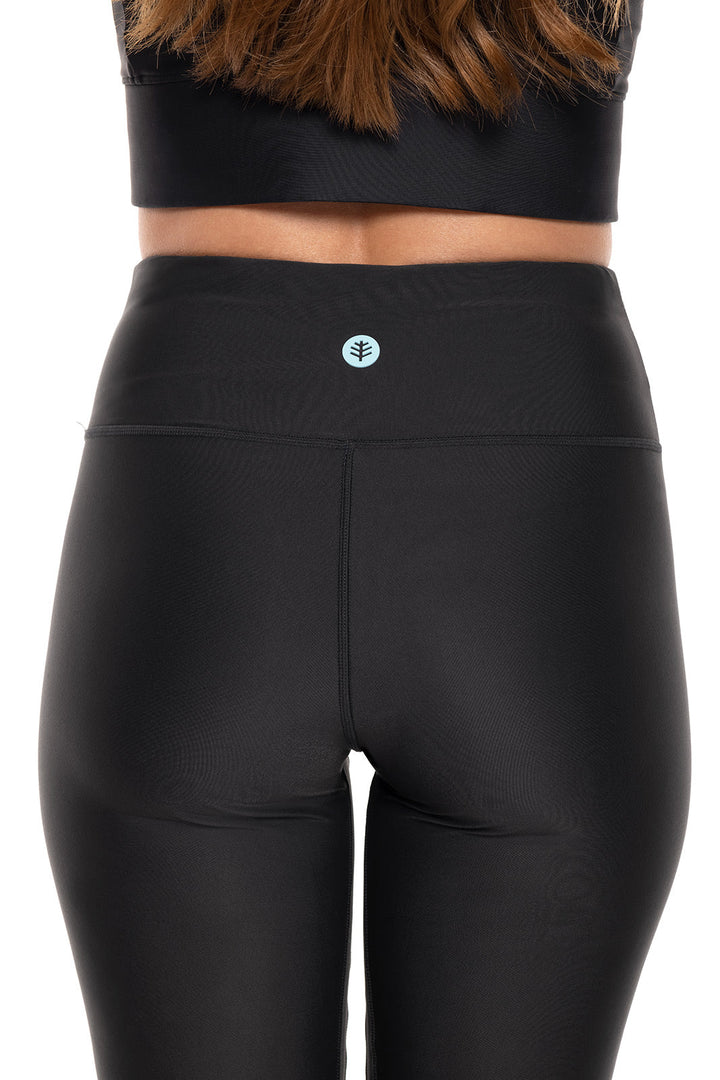 Women's High Rise Swim Leggings | Black position-5
