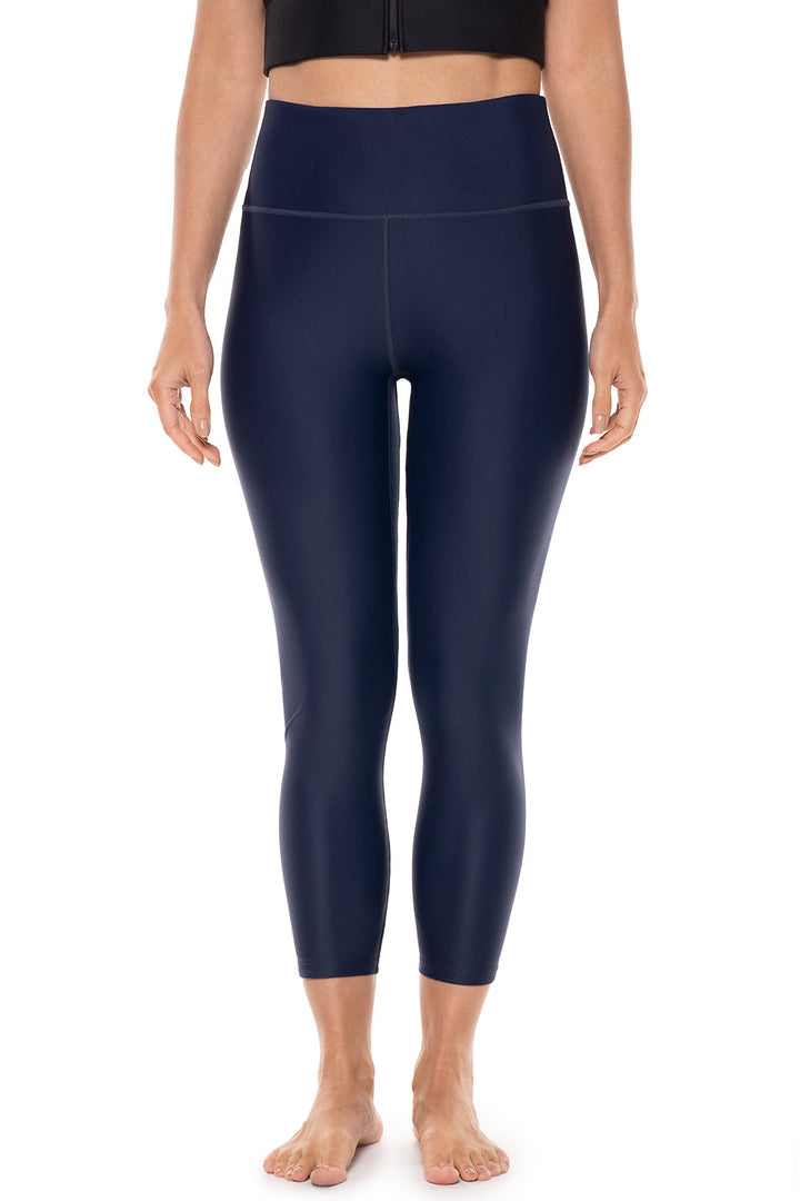 High Rise Capris | Navy position-1