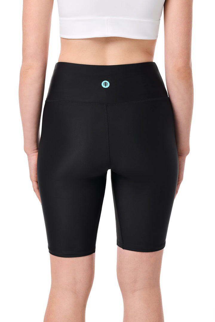 Women's High Rise Swim Shorts | Black position-2