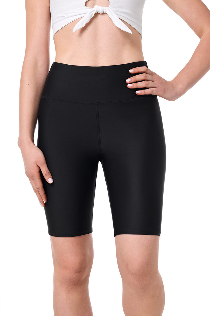 Women's High Rise Swim Shorts | Black position-6