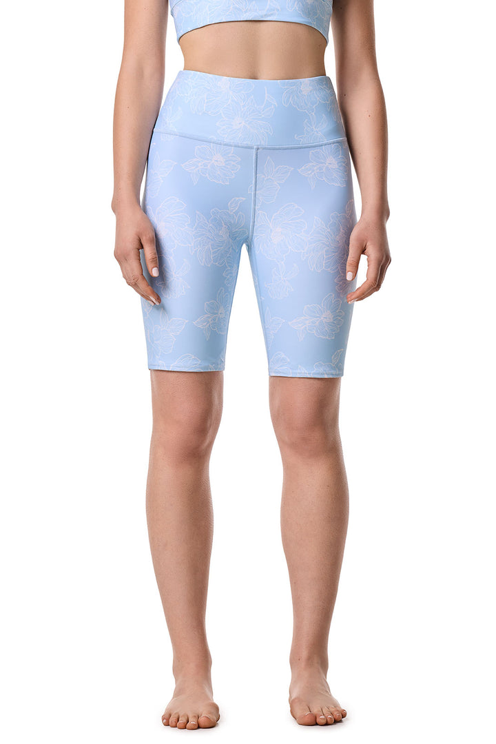 Women's High Rise Swim Shorts | Skyride Perfect Peony position-2
