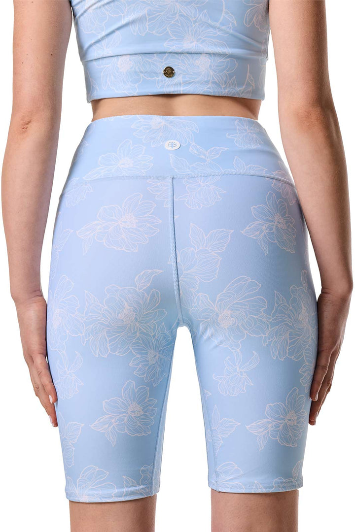 Women's High Rise Swim Shorts | Skyride Perfect Peony position-4