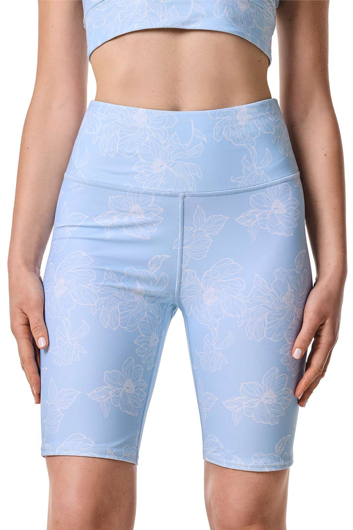 Women's High Rise Swim Shorts | Skyride Perfect Peony position-6