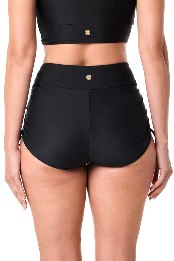 Women's Ruche Swim Shorts | Black position-4