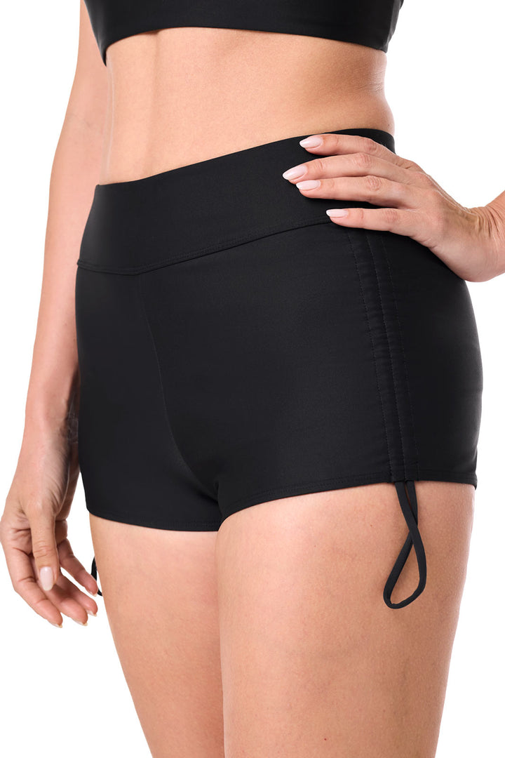 Women's Ruche Swim Shorts | Black position-5