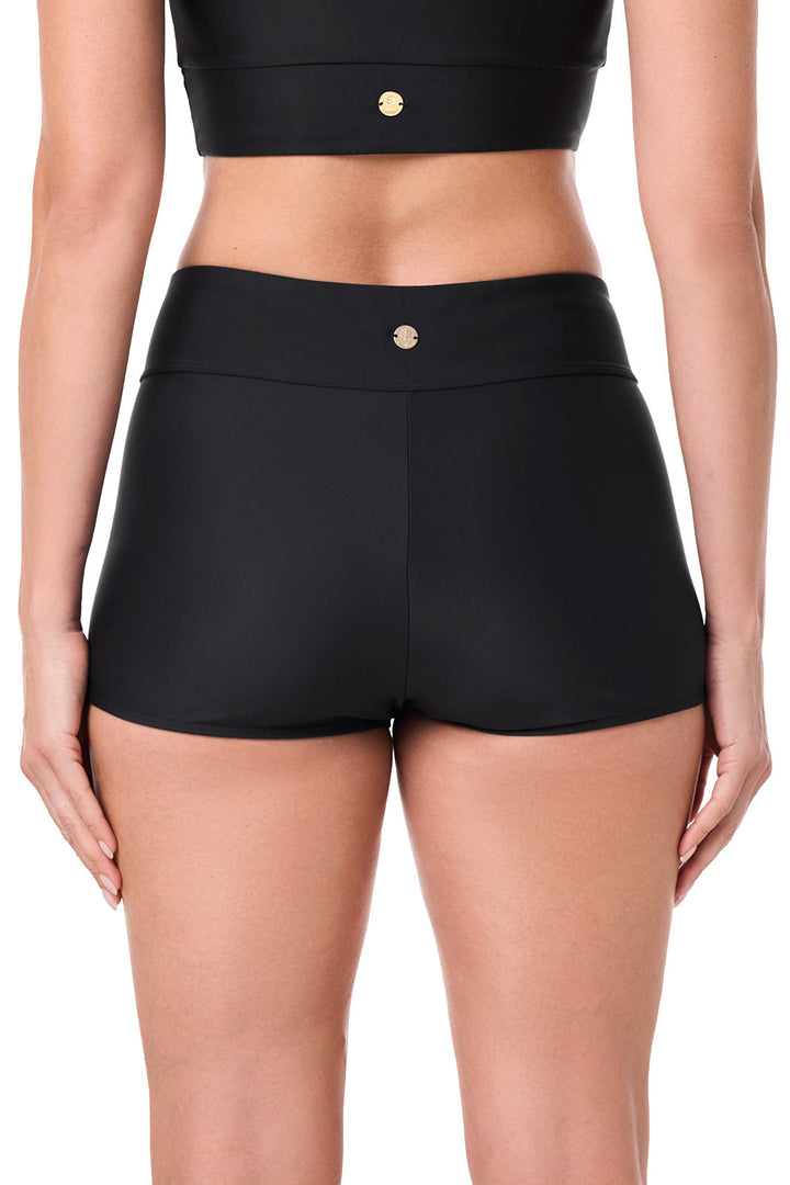 Women's Ruche Swim Shorts | Black position-6