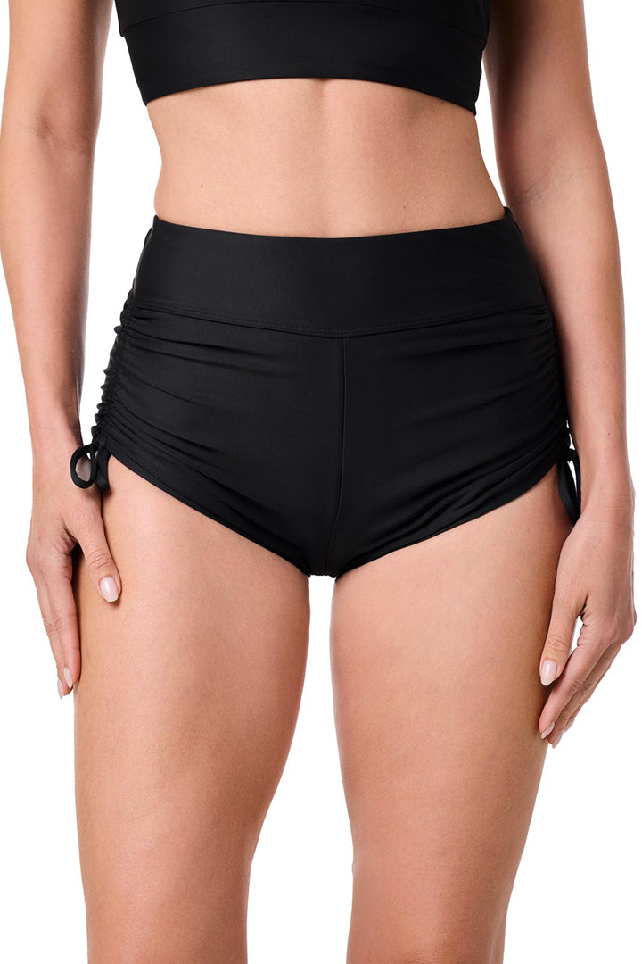Women's Ruche Swim Shorts | Black position-7