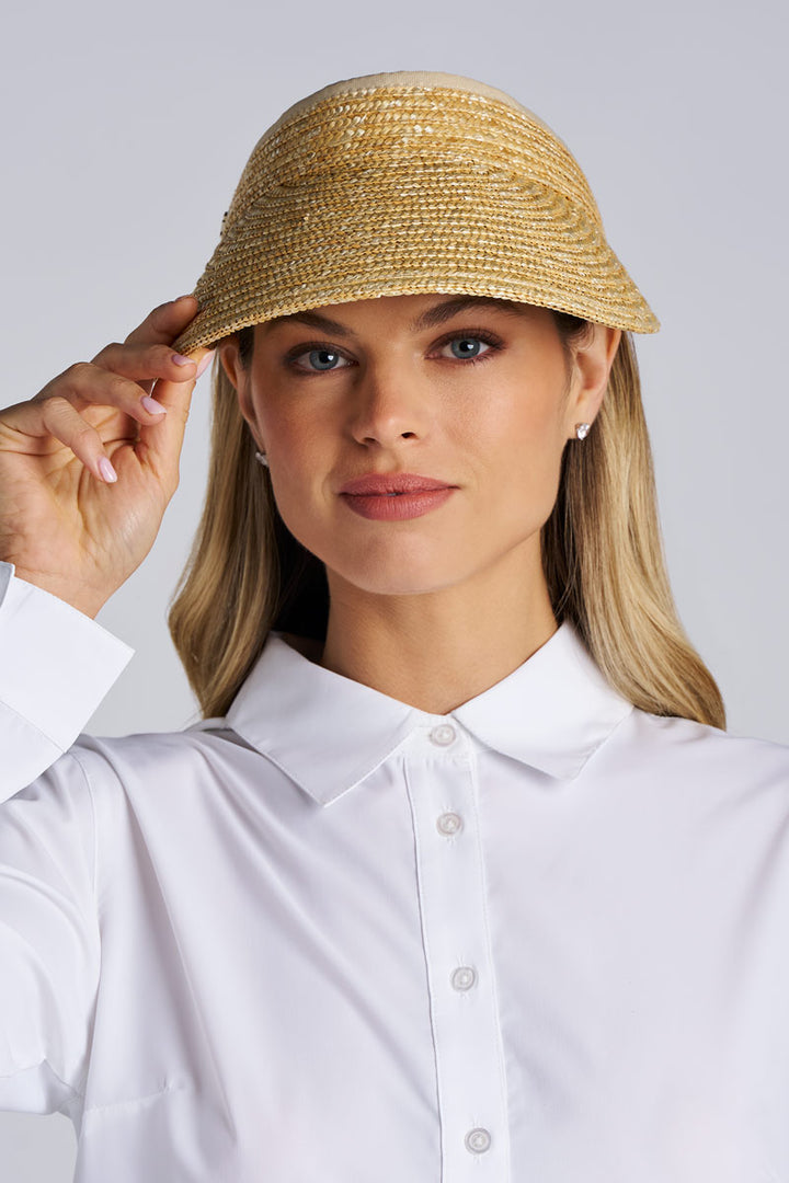 Women's Wheat Straw Visor | Natural position-1