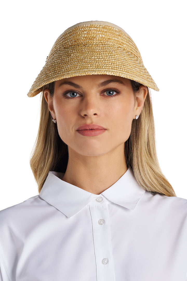 Women's Wheat Straw Visor | Natural position-3