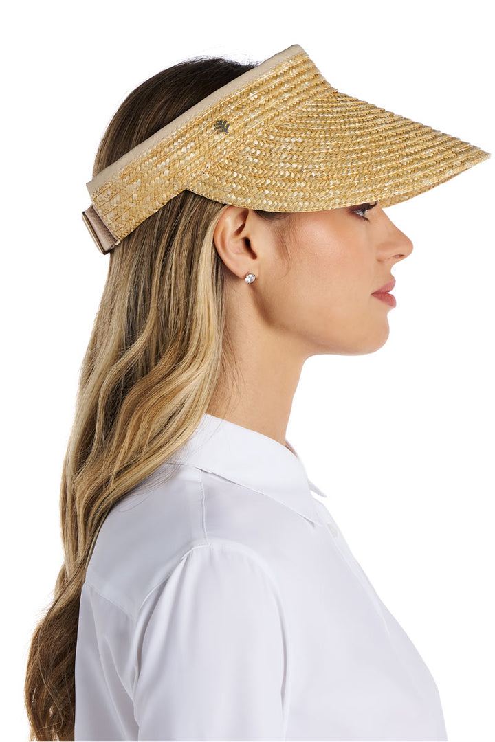 Women's Wheat Straw Visor | Natural position-5