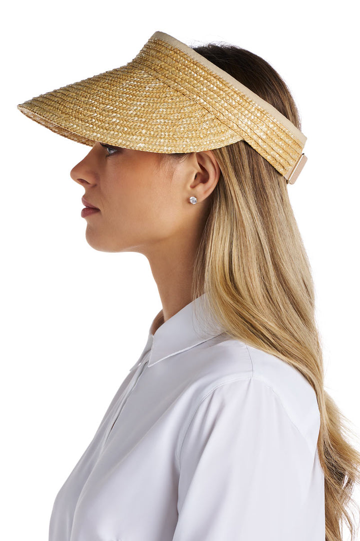 Women's Wheat Straw Visor | Natural position-6