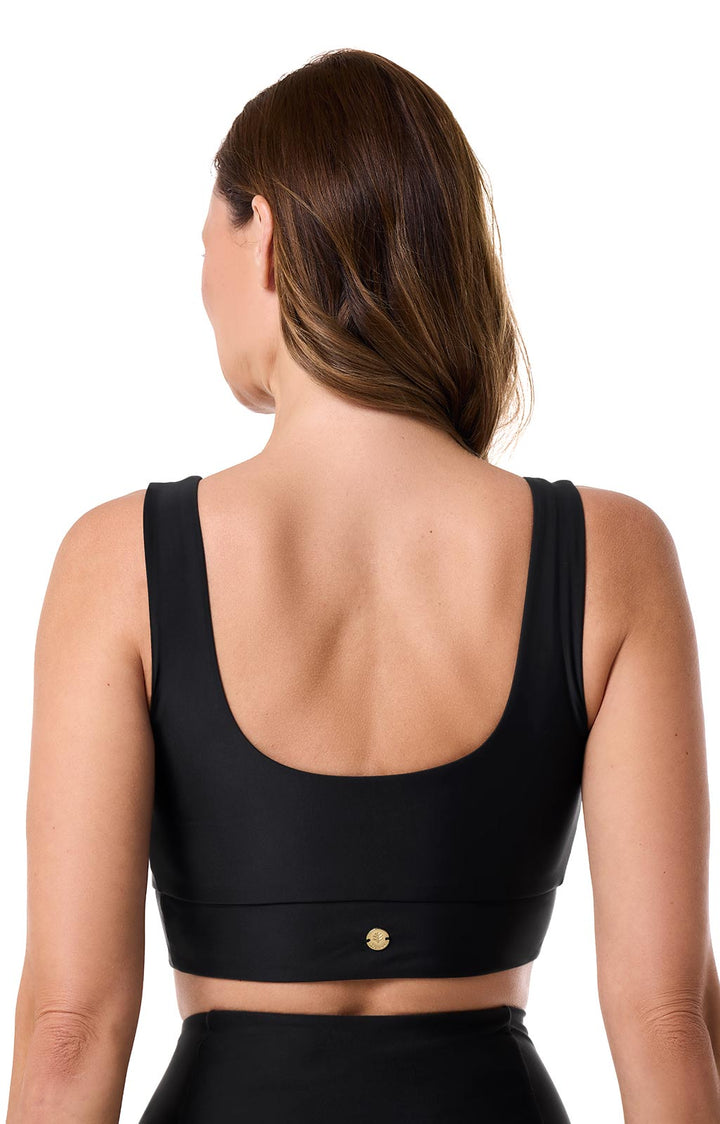 Bikini Swim Crop Top | Black position-4