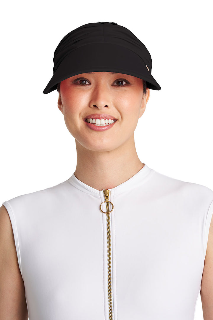 Women's Swim Visor | Black position-2
