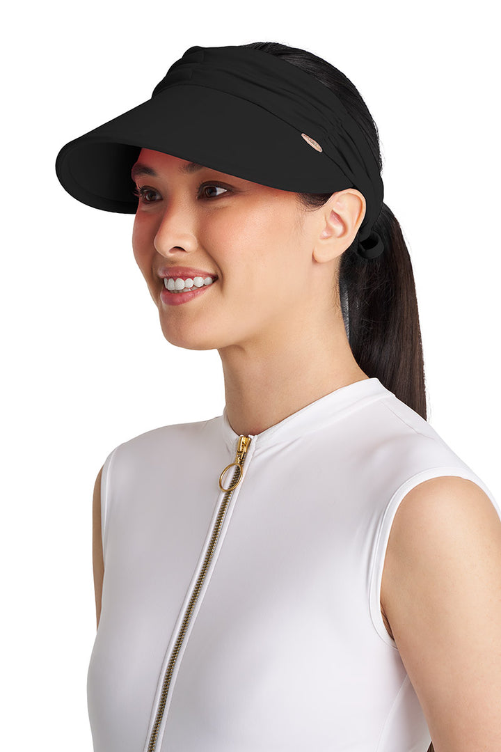 Women's Swim Visor | Black position-3