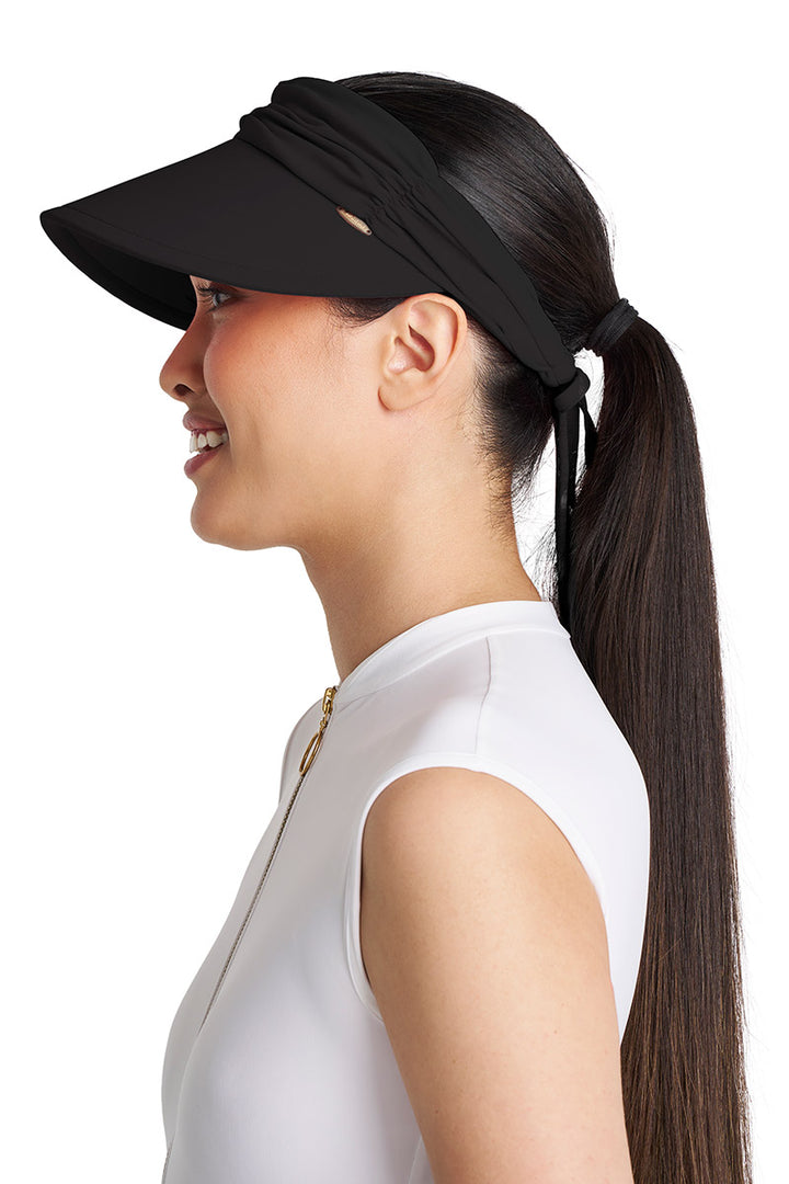 Women's Swim Visor | Black position-4