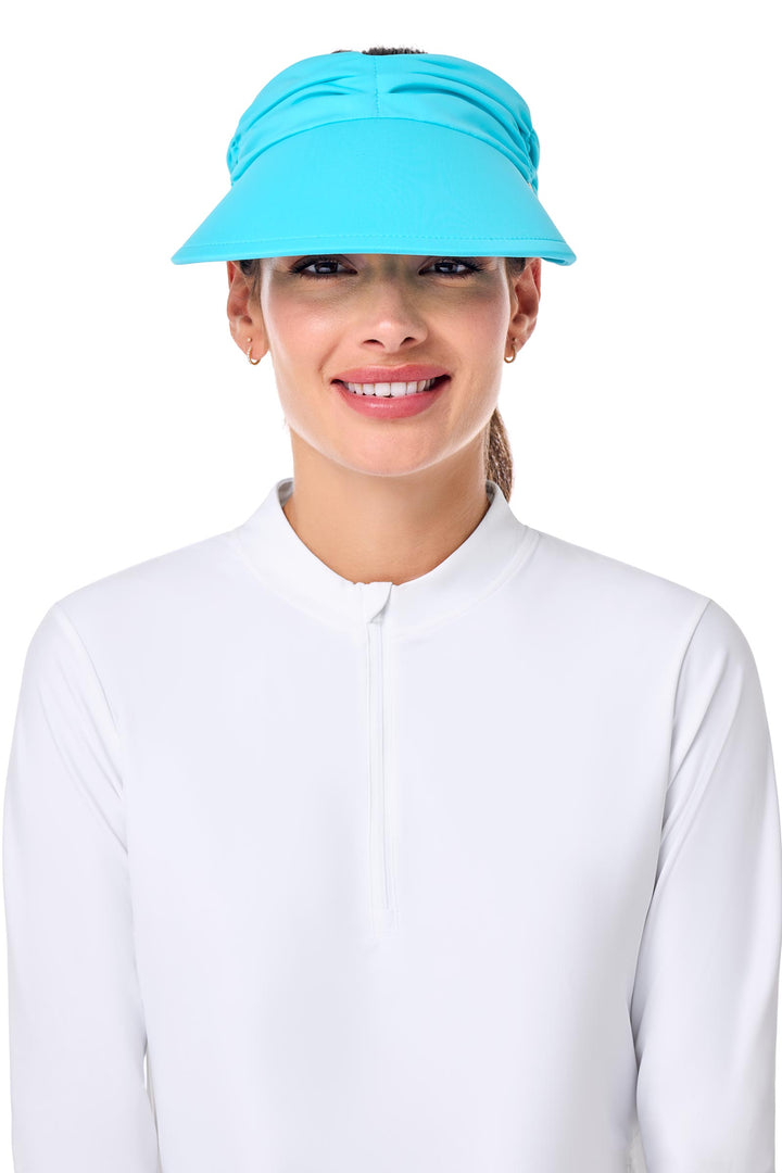 Women's Swim Visor | Blue Curacao position-6