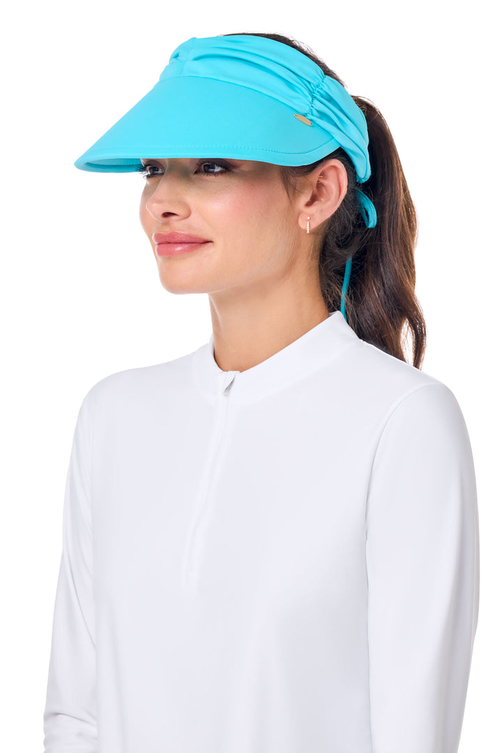 Women's Swim Visor | Blue Curacao position-2