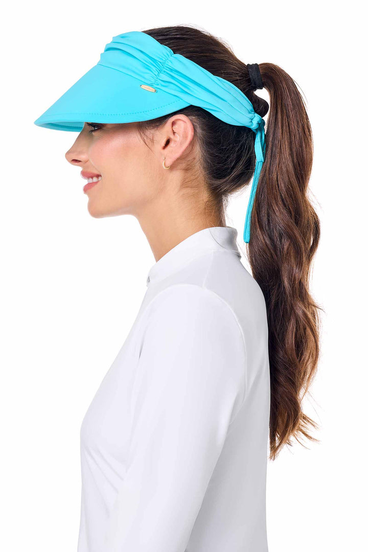Women's Swim Visor | Blue Curacao position-3