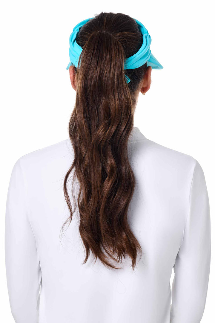 Women's Swim Visor | Blue Curacao position-4