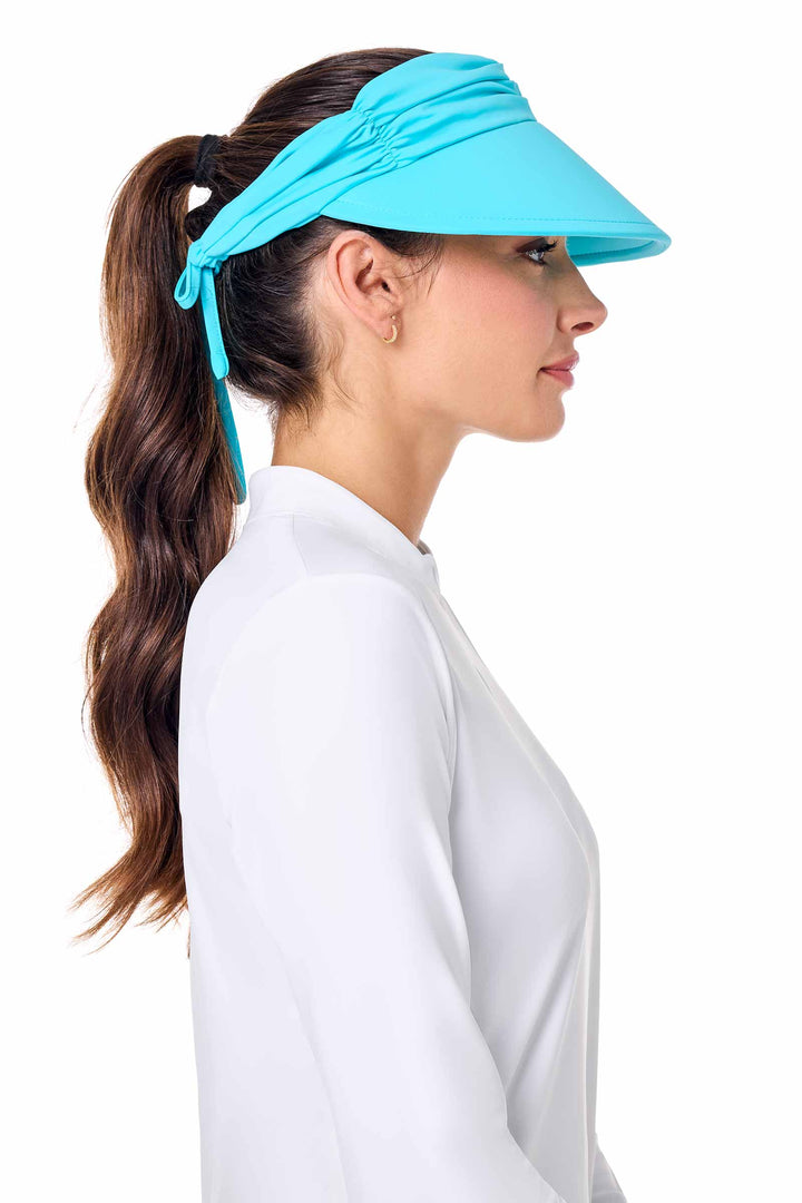 Women's Swim Visor | Blue Curacao position-5