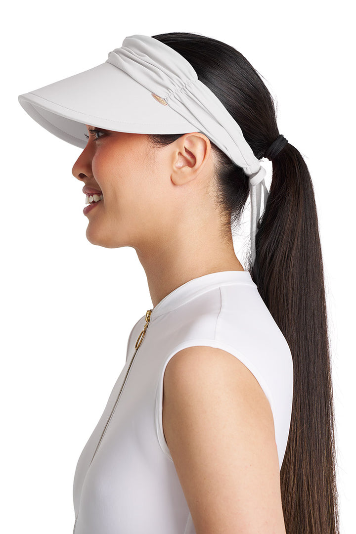 Women's Swim Visor | White position-5