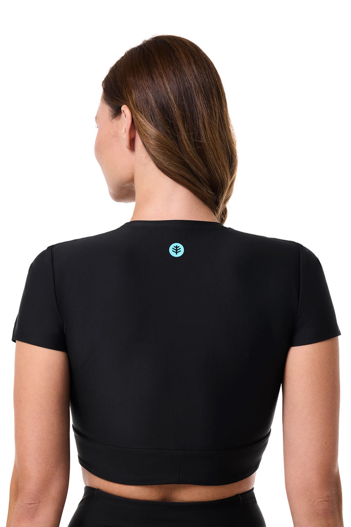 Women's Swim Crop Top | Black position-4