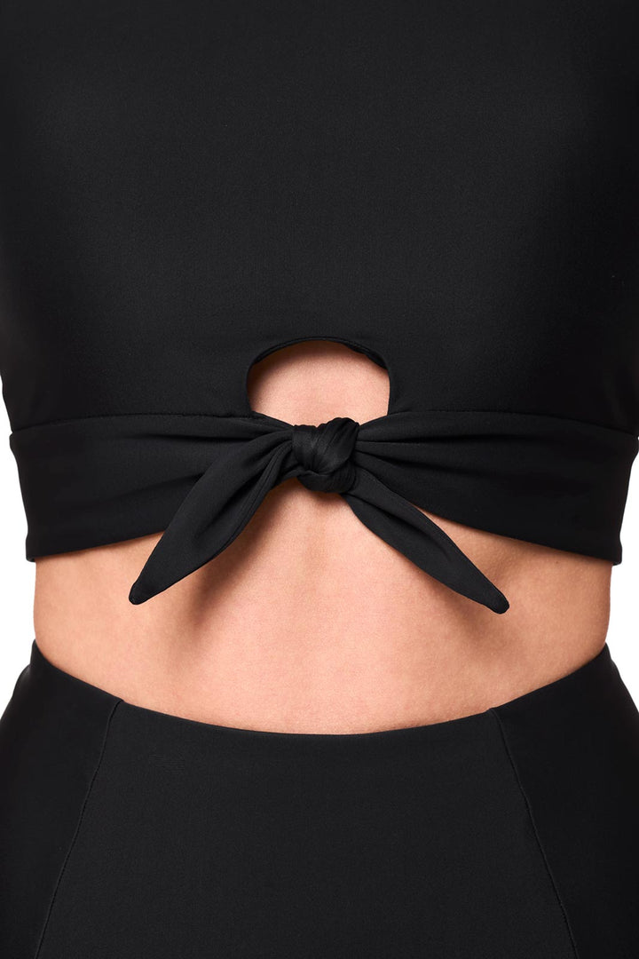 Women's Swim Crop Top | Black position-6