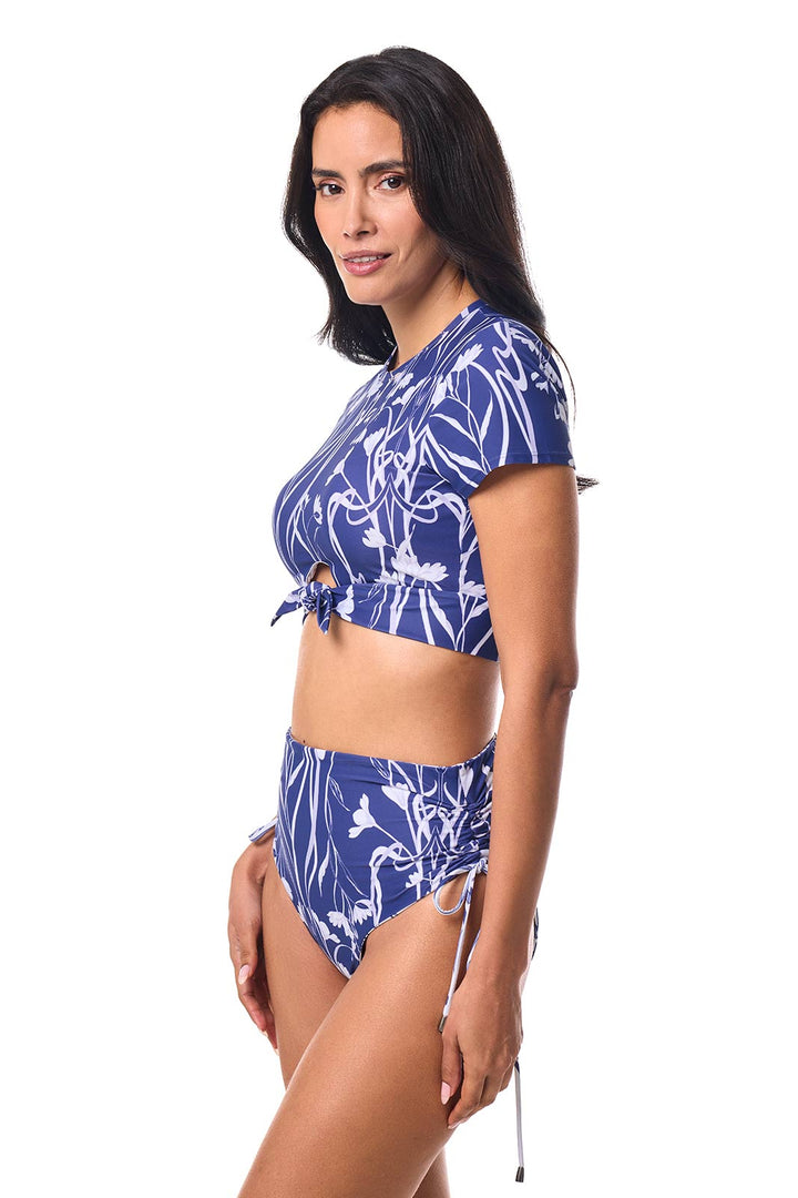 Women's Swim Crop Top | FUTURE DUSK Iris Dusk position-6