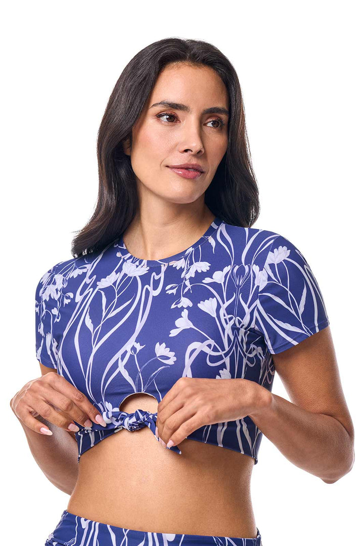 Women's Swim Crop Top | FUTURE DUSK Iris Dusk position-7
