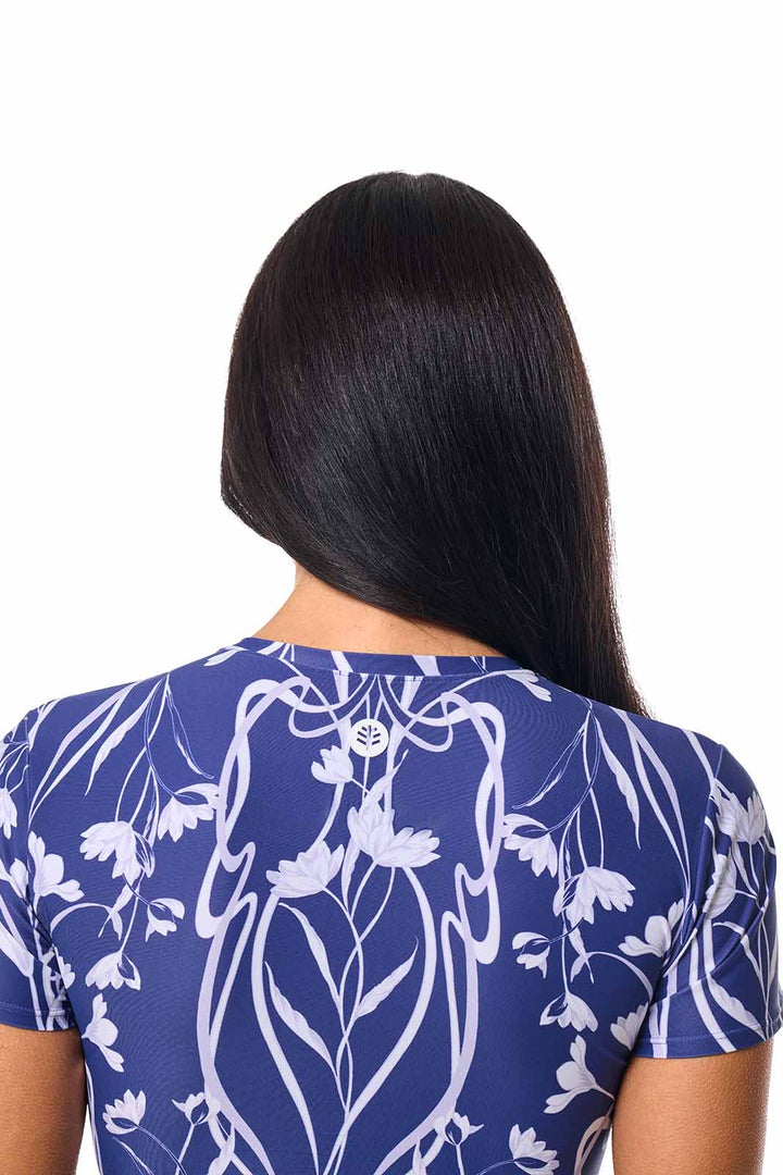 Women's Swim Crop Top | FUTURE DUSK Iris Dusk position-8