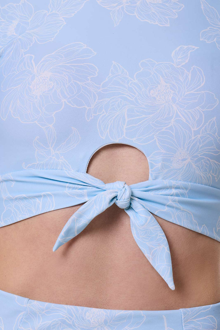 Women's Swim Crop Top | Skyride Perfect Peony position-6