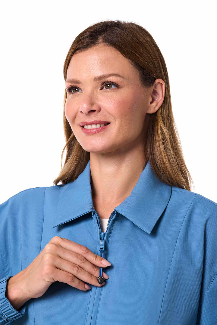 Women's Travel Jacket | Blue Dusk position-12
