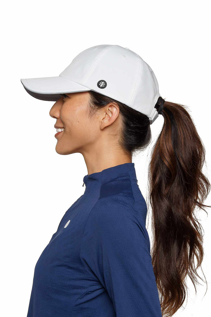 Moisture-Wicking Sports Cap | White position-2