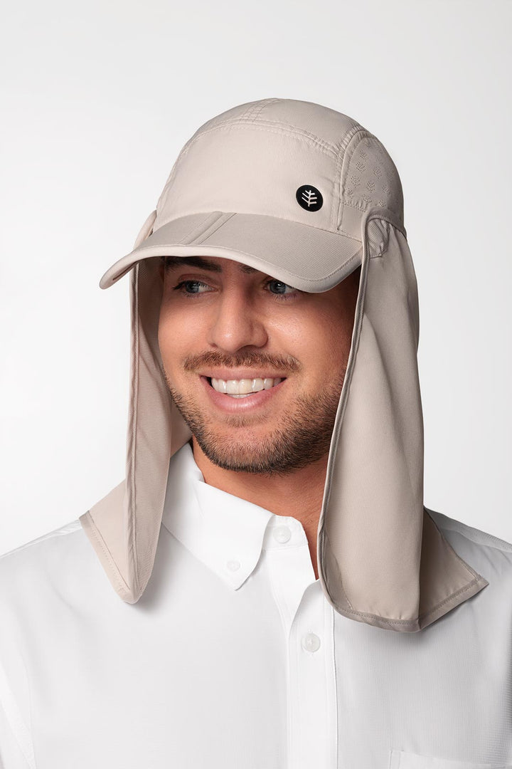 Light Weight Neck Drape Hat | Stone position-1