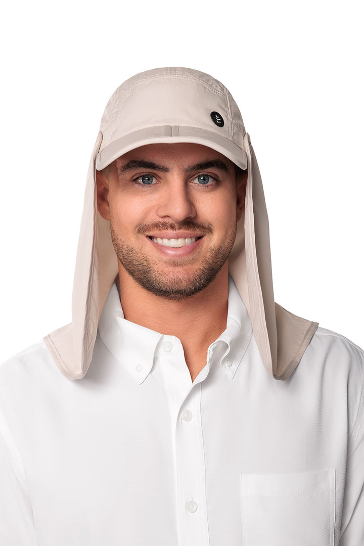Light Weight Neck Drape Hat | Stone position-4