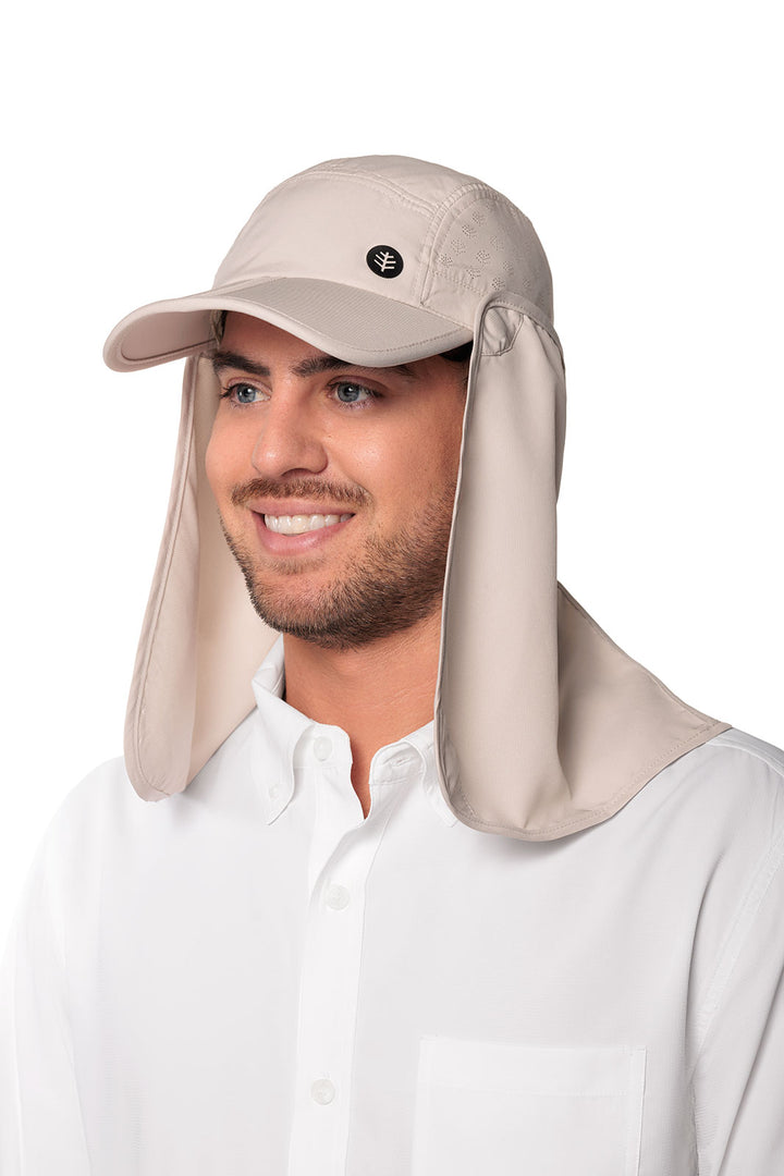 Light Weight Neck Drape Hat | Stone position-5
