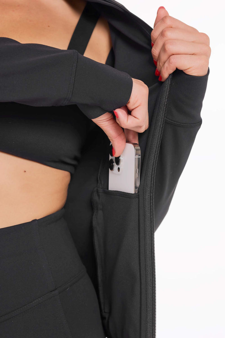 Women's Yoga Jacket | Black position-5
