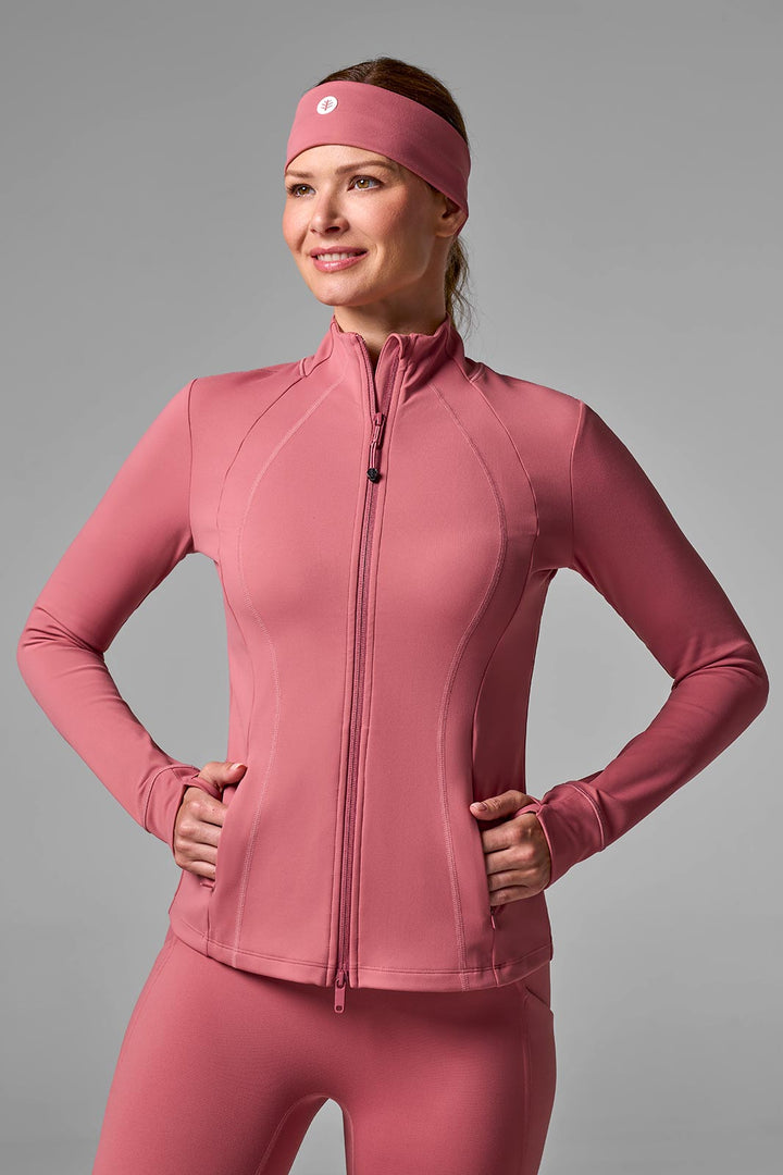 Women's Yoga Jacket | Terracotta Rose position-2