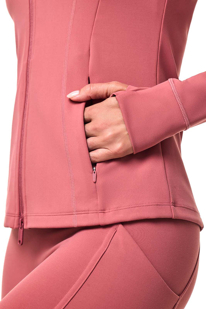 Women's Yoga Jacket | Terracotta Rose position-8